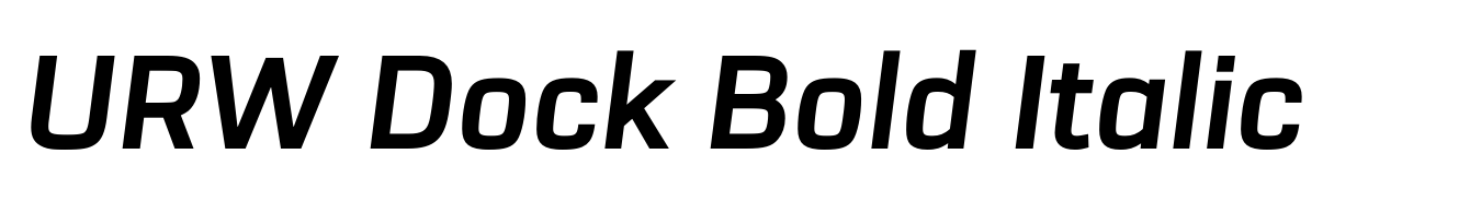 URW Dock Bold Italic